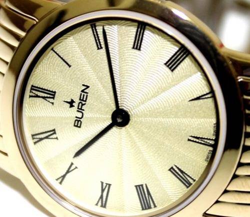BUREN SWISS 18CT GOLD PLATED LADIES WATCH 1821.12.4 - SWISS MADE