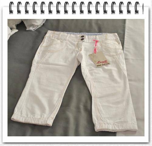 SNAZZY WHITE DENIM THREE QUARTERS - SIZE 12
