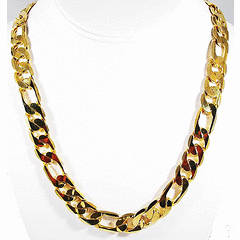 **WORTH R1 999.00** NECK CHAIN PLATED IN 9ct GOLD - 8mm x 600mm