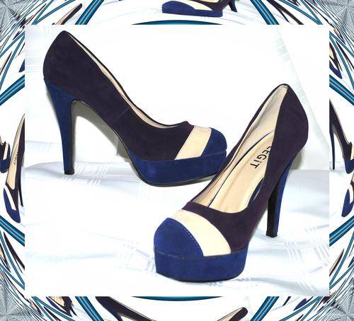 GORGEOUS TRI COLOR PLATFORMS - SIZE 6 ***ONE PAIR ONLY***
