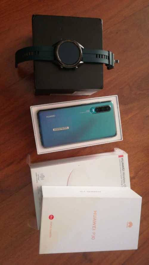 Huawei P30 dual sim all networks local stock, Watch GT 46mm, New Wireless Charger, all 9/10