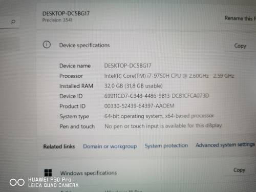 Dell Precision 3541 and Free Docking Station and 130W Original Charger