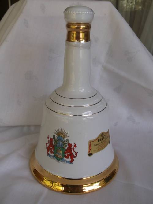 Bells Whisky 750ml  sealed Wade decanter with box commemorating Andrew and Fergie wedding, 1986.