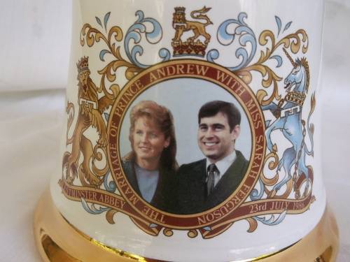 Bells Whisky 750ml  sealed Wade decanter with box commemorating Andrew and Fergie wedding, 1986.