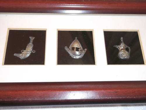 Damascene Etched Arabian Sterling 925 from Abu Ahmed Antiques, Dubai Satwa