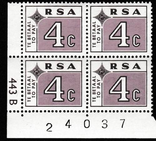 RSA  TO PAY  1972  CONTROL BLOCK