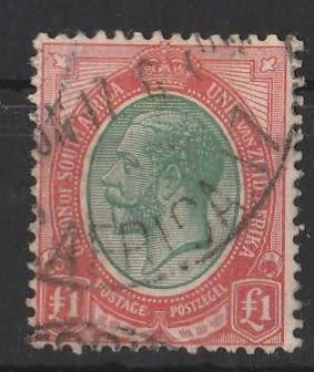 UNION OF SOUTH AFRICA     KINGS HEAD   1  POUND   1913  SPECIAL OFFER        SEPTEMBER ONLY