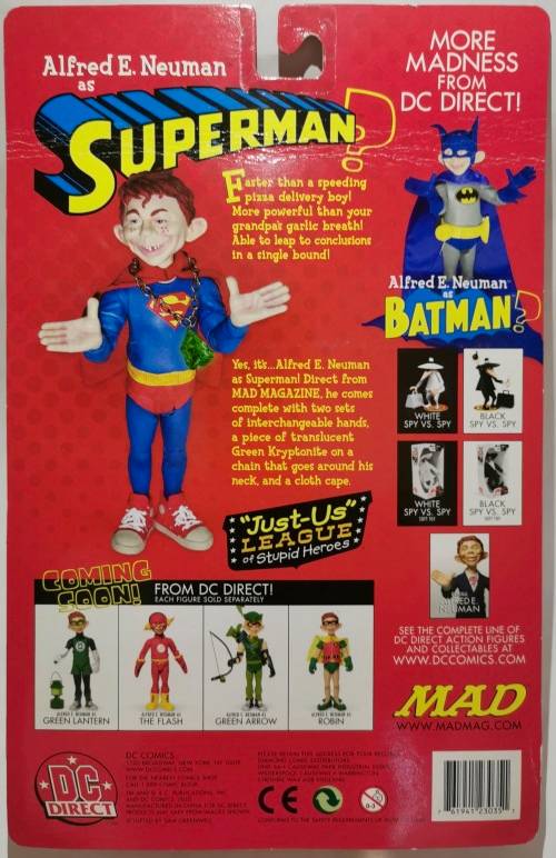 Rare Alfred E. Neuman Superman Just Us League Figure.  2001.  DC Direct MAD Magazine Series 1.