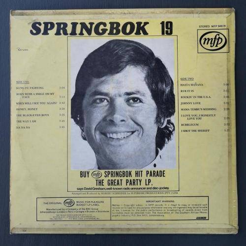 Springbok Hit Parade 19 (Vinyl LP)