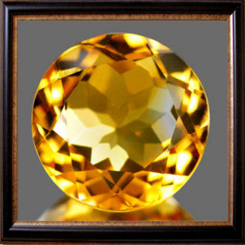 Natural Citrine 1.12ct Golden Yellow Round Facet, Brilliant Gemstone