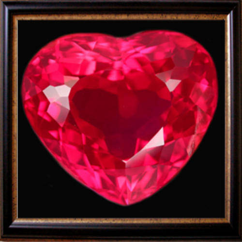 Natural Topaz 44.00ct Red Pink Heart Facet, Outstanding Gemstone