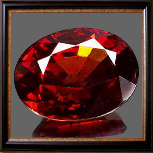 Natural Spessartite Garnet 1.43ct Orange Red Oval Facet, Gemstone
