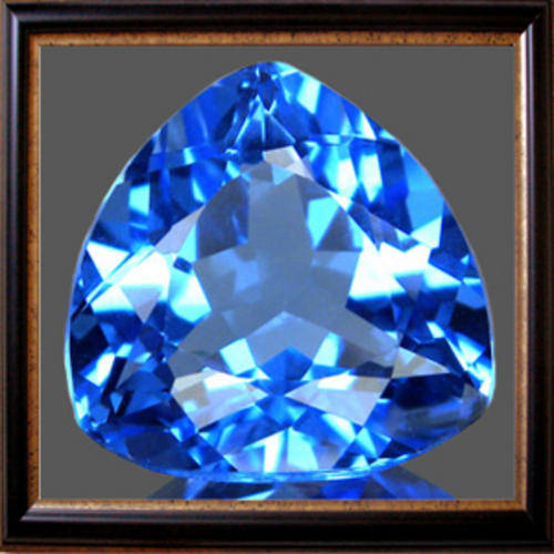 Natural Quartz 5.17ct Blue Trillion Facet, Gemstone
