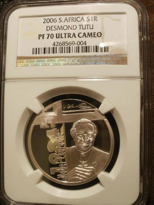 2006 Tutu Silver R1 PF70 NGC- Finest known !!!!!! Catalogue value R1750  !!!