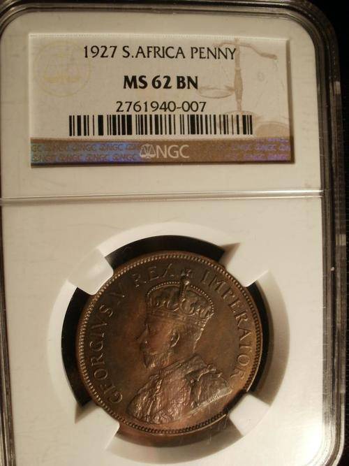 1927 Penny MS62 BN-Under graded in my opinion!!!!! R7750 in UNC