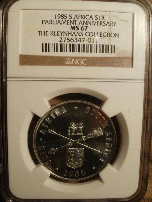 1985 Silver R1 MS67 - Finest known !!!!!