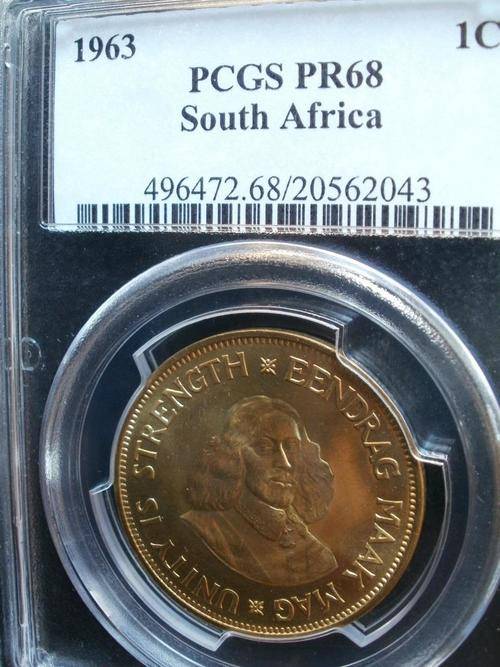 1963 1c PF68 PCGS, Only 2 in this grade and 1 better, Brilliant !!!