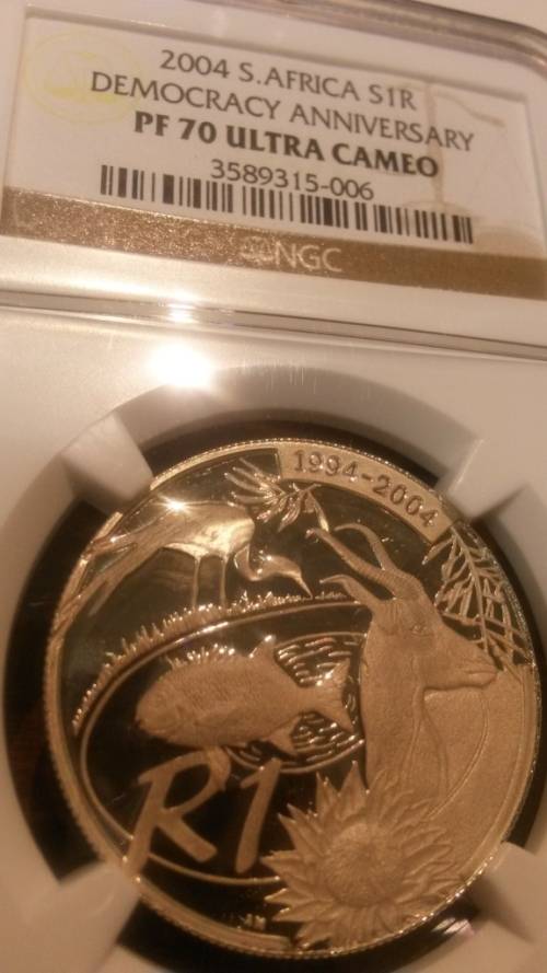 Finest Known PF70 2004 Democracy SR1