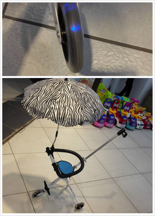 UV Protection Umbrella for babies , Install on Micro Trike / Bicycle/ Tricycle