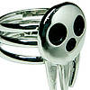 Death the kid Skull Ring wth metal necklace