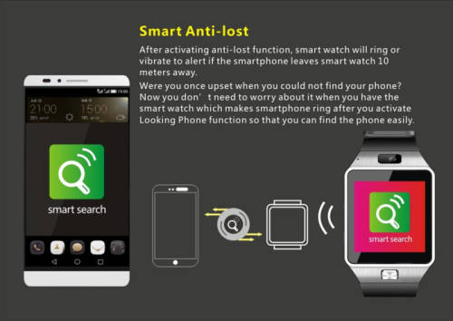 DZ 09 SMART WATCH PHONE - BLACK