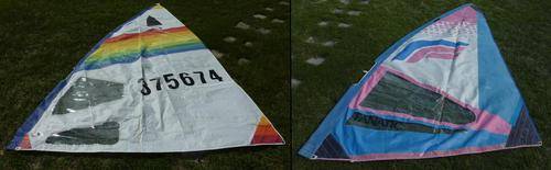 2 windsurfing sails