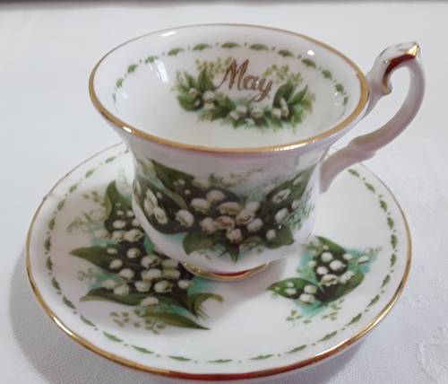 Royal Albert   -  May  -  Miniature  Cup & Saucer