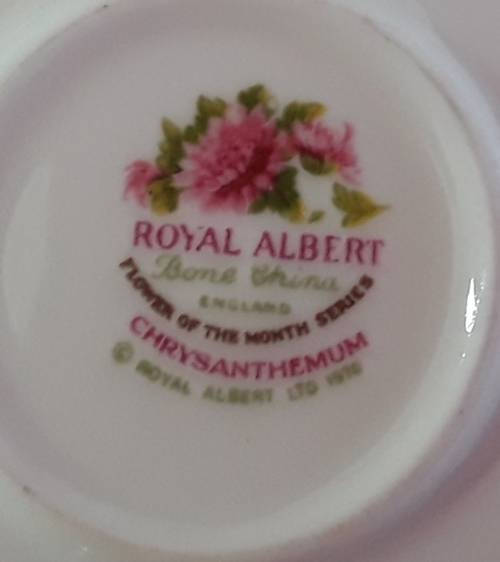 Royal Albert  -  November -   Miniature  Cup & Saucer
