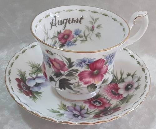 Royal Albert  - Flower of the month  -  August Duo.