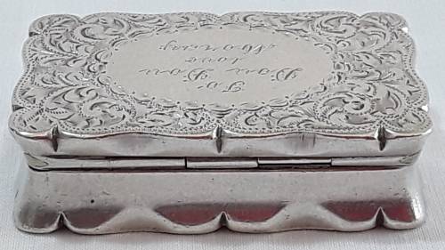 Birmingham   1901   -   Engraved  Snuff  Box