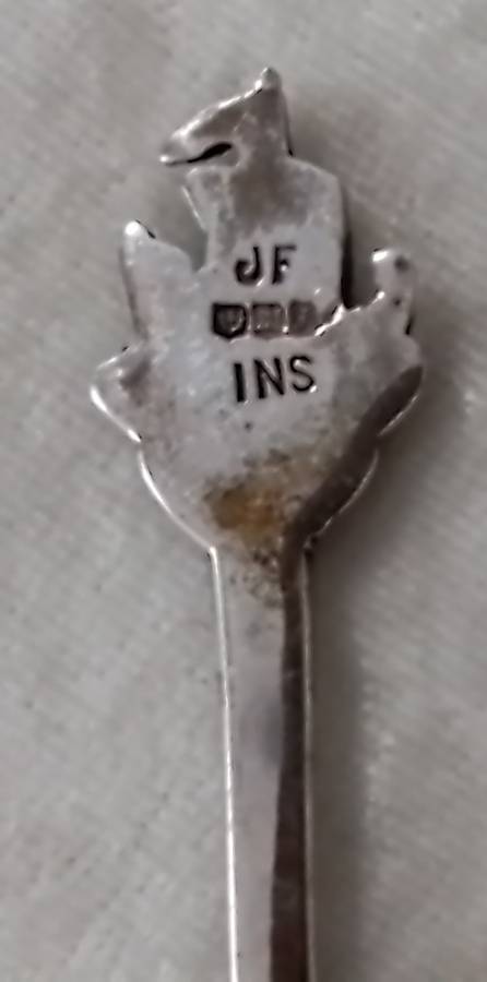 EDINBURGH  SILVER   -  Cased  Set 6  Boat  Finial  Coffee  Spoons