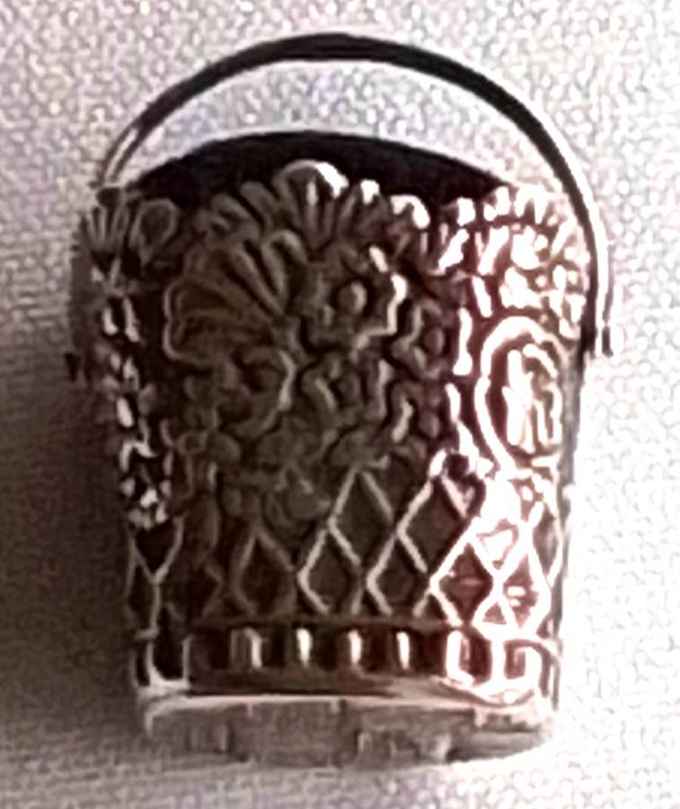 Sterling Silver Basket Pin Cushion