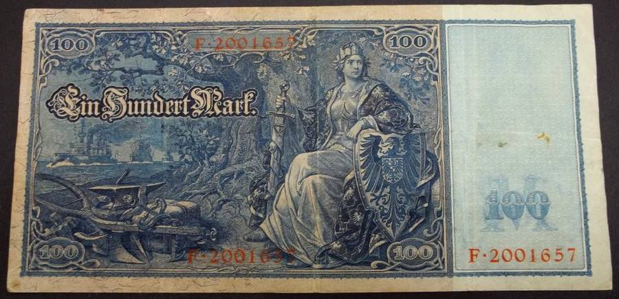 *CRAZY R1 START* Germany 100 Marks 1910