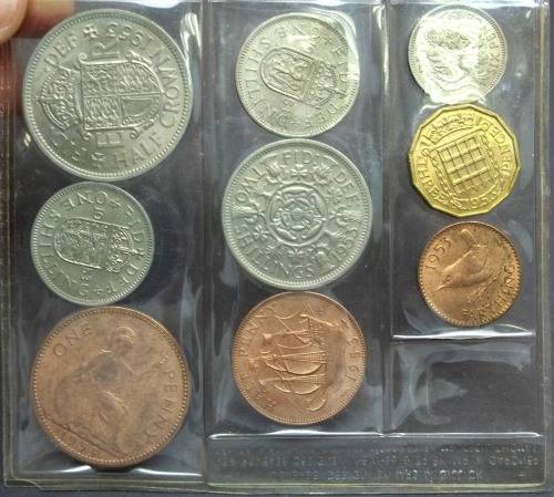 *CRAZY R1 START* 1953 Great Britain Mint/UNC coin set
