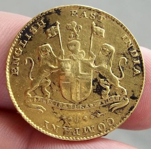 *CRAZY R1 START* English East India - Madras 1 Mohur 1819 GOLD coin *Scarce*
