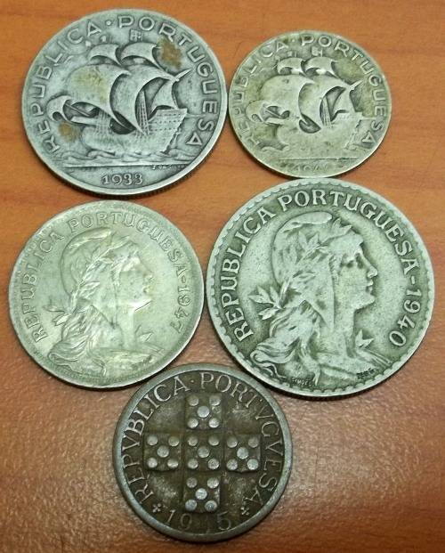 *CRAZY R1 START* Portugal - Set of 5 coins from the 1930/40's