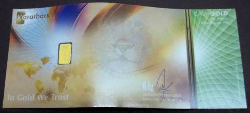 *CRAZY R1 START* 1/10 of a gram Fine(0.999) Gold - KaratPay certificate