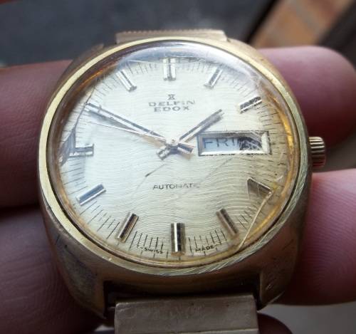 *CRAZY R1 START* 1960's EDOX Delfin day/date automatic gent's watch - For Restoration/Parts