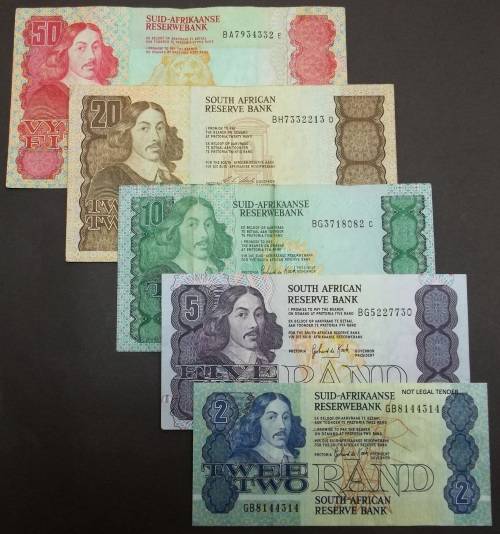 *CRAZY R1 START* SA - Full set of 1980/90's Van Reibeeck notes