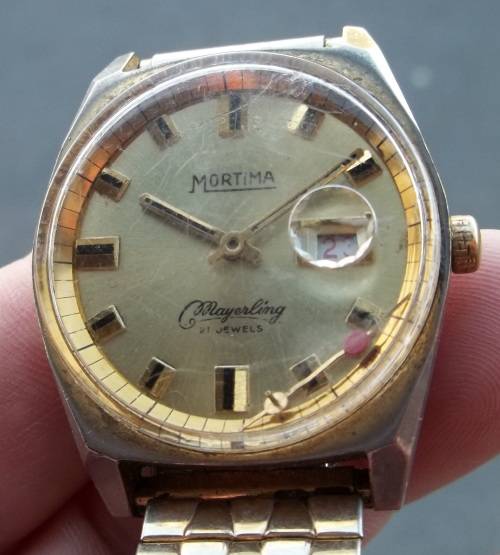 *CRAZY R1 START* 1970's MORTINA Mayerling 21 Jewels manual wind gents watch - for Restoration/Spares