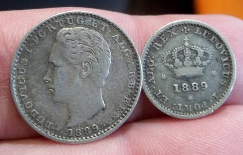 *CRAZY R1 START* Portugal 50 and 100 Reis 1889 - Nice condition