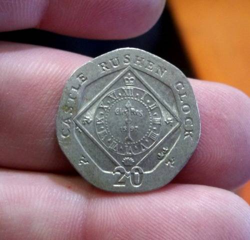 *CRAZY R1 START* Isle of Man 20 Pence 2014 - Castle Rushen Clock