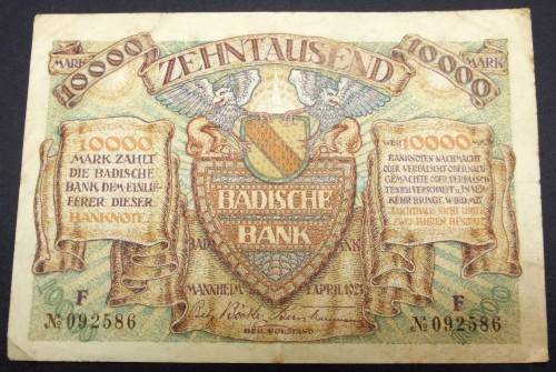 *CRAZY R1 START* Germany - Baden 1000 Mark 1923