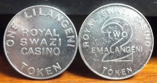 *CRAZY R1 START* ROYAL SWAZI 1 & 2 Emalangeni casino tokens