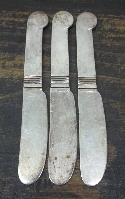 *CRAZY R1 START* Set of 3 Pate Knives by Christofle