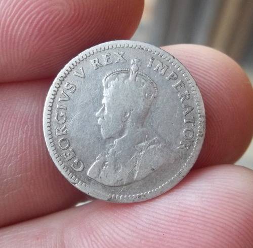 *CRAZY R1 START* SA Union 6 Pence 1923 - Planchet error on rim