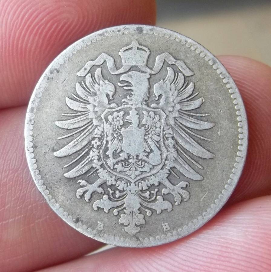 *CRAZY R1 START* Germany 1 Mark 1875B - R70 worth of Silver