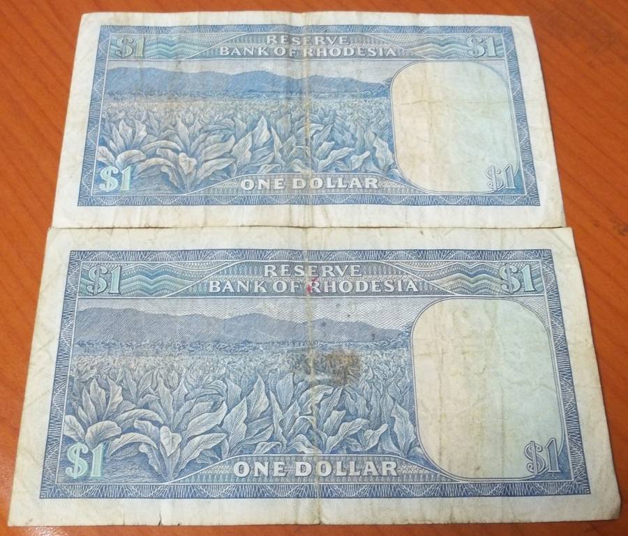 *CRAZY R1 START* Rhodesia 1 Dollar 1978 & 1979