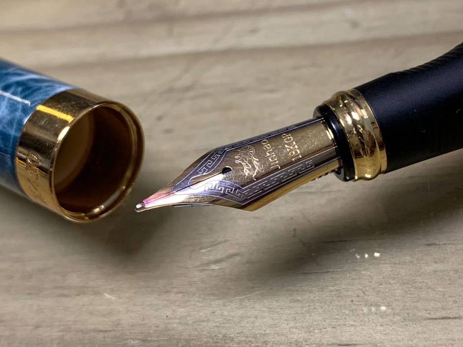 *R1 Auction* HAYMAN Jinhao X450 18ct Gold-plate fountain pen