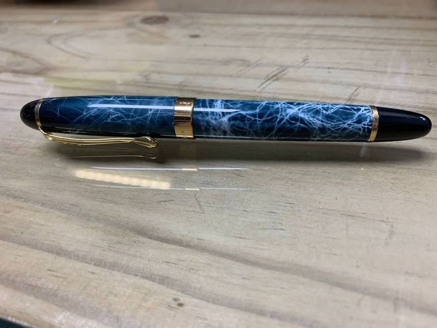 *R1 Auction* HAYMAN Jinhao X450 18ct Gold-plate fountain pen